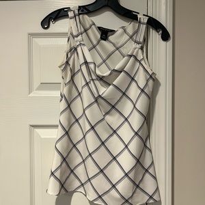 White House Black Market sleeveless shell cream and black